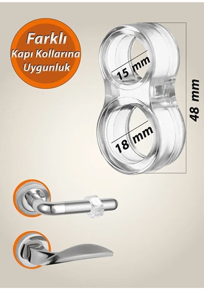4 Adet Mini Kapı Ve Pencere Tamponu Şeffaf Silikon Plastik Kapı Kolu Tutucu
