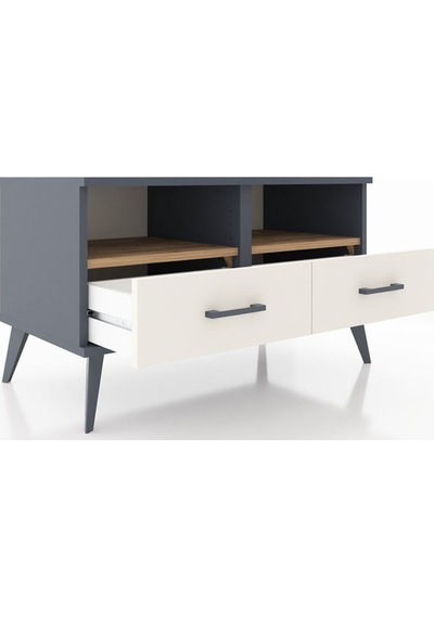 Hyperion Şifonyer 2 Raflı 2 Çekmeceli 88x44x48 Antrasit-çam/aytaşı Çam/aytaşı Hyperion Şifonyer 2 Raflı 2 Çekmeceli 88x44x48 Antrasit-çam/aytaşı Çam/aytaşı
