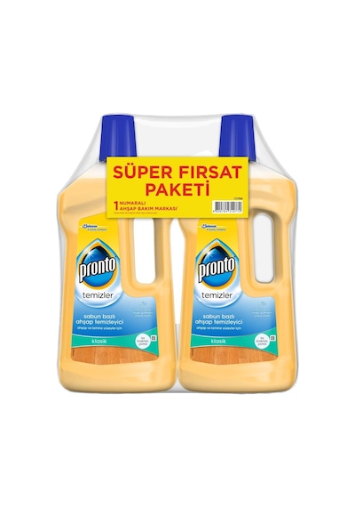 Pronto Ahşap Ve Lamine Yüzey Temizleyici Klasik 750 Ml + 750 Ml 1500 ML