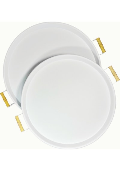 2 Li Ahşap Kulplu 51 Cm Metal Tepsi Ve 45 Cm Beyaz Beyaz