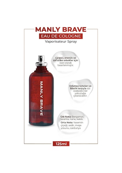 Manly Brave Erkek Parfüm EDC 6 x 125 ML