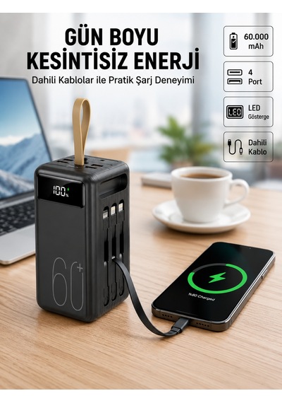 Seyahat Ve Kamp İçin Portatif Güç Kaynağı Powerbank Yeni Nesil Sarı