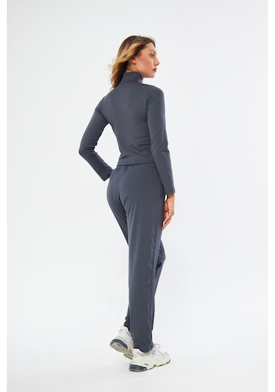 Lesa Wear Soft Touch Balıkçı Yaka Bluz Antrasit Antrasit