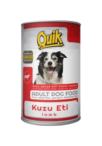 Quik Parça Kuzu Etli Konserve Yetişkin Köpek Maması 415 G