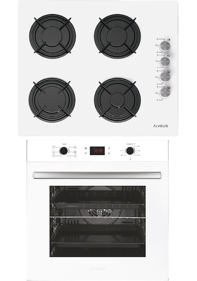 Alveus Sardunya ALV MFA 627 - ALV GLS 640 Beyaz Ankastre Set