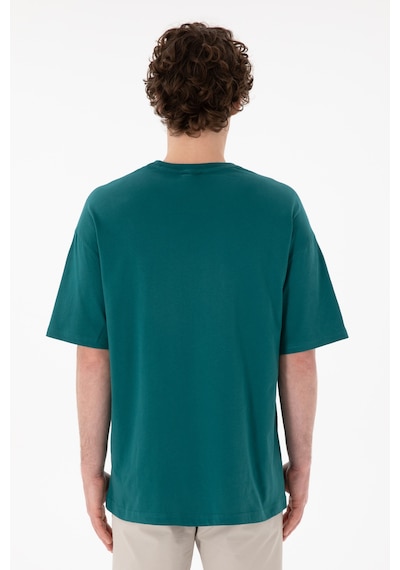 U.S. Polo Assn. Erkek Oversize Fit Bisiklet Yaka Koyu Yeşil Tişört 50305923-VR101 U.S. Polo Assn. Erkek Oversize Fit Bisiklet Yaka Koyu Yeşil Tişört 50305923-VR101