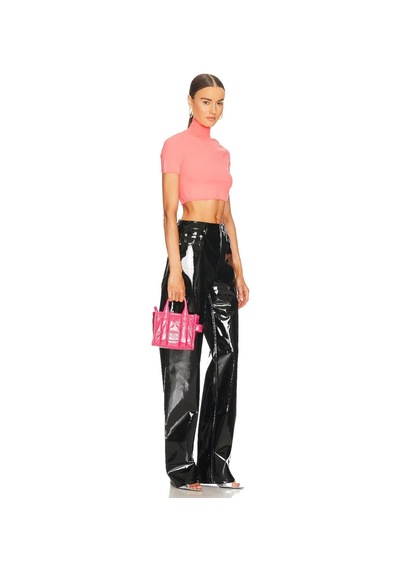 The Shiny Crinkle Micro Tote Pembe