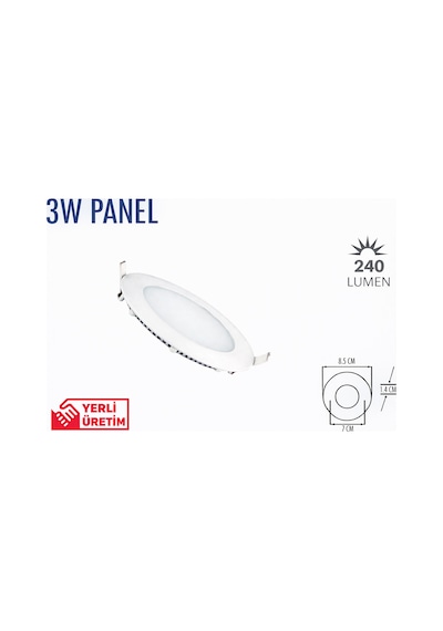 Lampist 3w Sıva Altı Slim Panel Led 4000k Beyaz Kasa