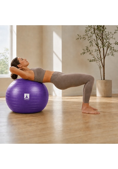 Rebuwo Pilates Topu 65 Cm Mor