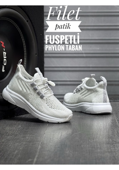 Tutınom Unisex Ortopedik Yumuşak Taban Günlük Yazlık Sneaker Spor Ayakkabı Gri