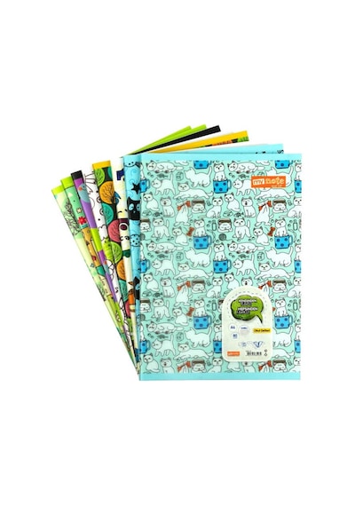 Mynote Text A5 80 Yaprak Kareli Kareli Plastik Kapaklı Defter Çok Renkli