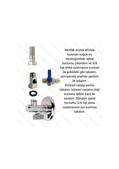 Su Arıtma Hat Alma Aparatı Ve Küresel Vana 3/8 Dayanıklı Pirinç Gövde, Kolay Montaj