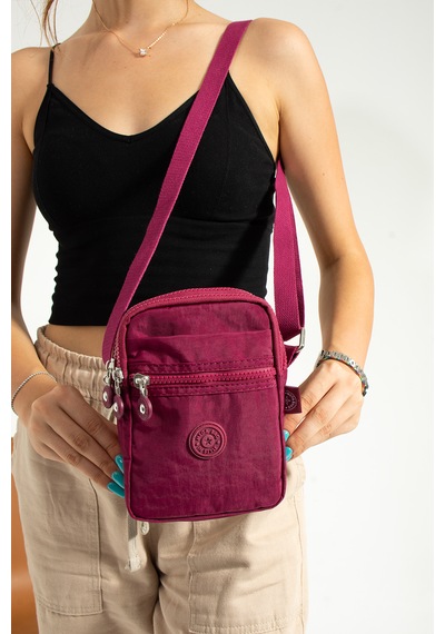 Nemo Bags Bordo Unisex Telefonluk, Cüzdan, Kartlık, Çapraz Askılı Omuz Çantası, 18x13cm Bordo