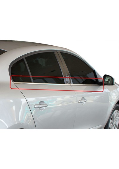 Renault Fluence Sm3 Cam Çıtası 4 Prç  Krom 2010 ve Sonrası