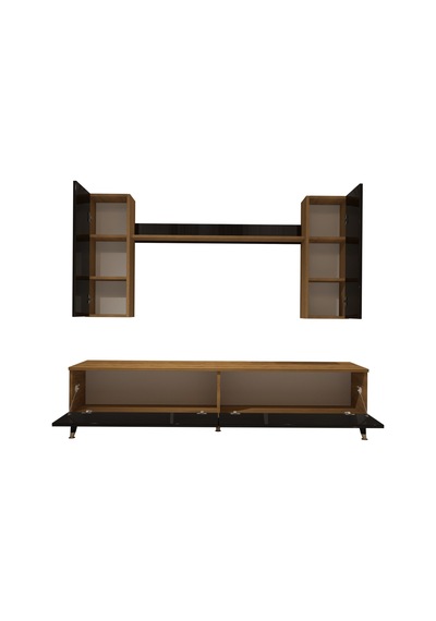 Decoraktiv Eko 7 Mdf Std Gold Tv Ünitesi Tv Sehpası Pera - Siyah