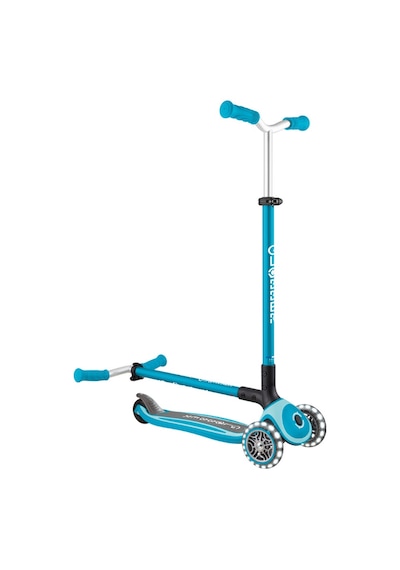 Globber Master Işıklı Katlanabilir Scooter - Okyanus Mavisi Mavi