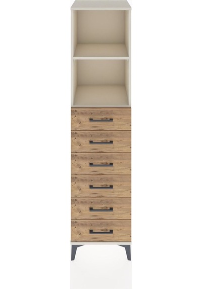 Hyperion Dolap 2 Raflı 6 Çekmeceli 44x44x182 Aytaşı-çam Aytaşı