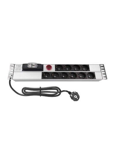 Amp Connect 19" 2u 10'lu Schuko Sigortalı Volt/amper Gösterheli Kabinet Grup Prizi Pdu 16a
