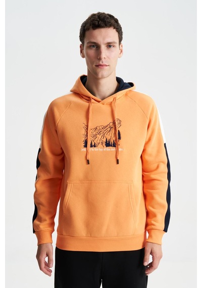 AR-MA Arma Erkek Regular Fit Baskılı Reglan Kollu Kanguru Cepli Kapüşonlu Sweatshirt 001