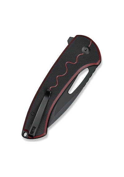 Sencut Squiggy Burgundy / Black G10 Handle Black 9cr18mov Blade Kamp Çakı Bordo