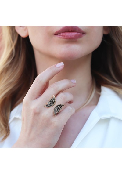 Yarasa Modeli Ayarlanabilir Gümüş Yüzük Gümüş