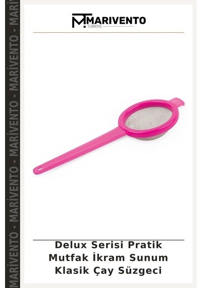 Delux Serisi Pratik Mutfak İkram Sunum Klasik Çay Süzgeci Çok Renkli