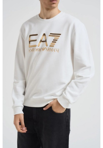 Ea7 7m001191af17787 Logo S Erkek Sweatshirt Beyaz