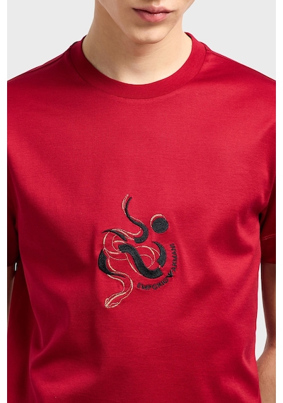Emporio Armani Erkek T Shirt Em001702 Af10017 U5078 Kırmızı Kirmizi Kırmızı