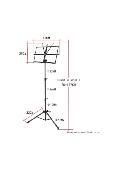 Lm203 Nota Sehpası Çantalı Kalın Profil Metal By Toga