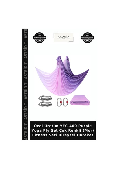 Özel Üretim Yfc-400 Purple Yoga Fly Set Çok Renkli Mor Fitness Seti Bireysel Hareket