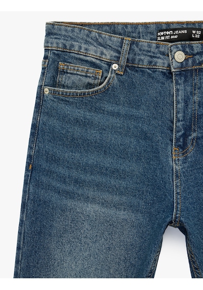 Koton Pamuklu Normal Bel Slim Fit Jean Pantolon - Brad Jean Koyu İndigo 6sam40178nd İndigo Koton Pamuklu Normal Bel Slim Fit Jean Pantolon - Brad Jean Koyu İndigo 6sam40178nd İndigo