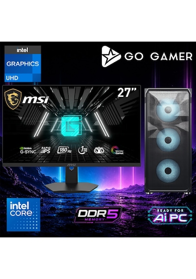 Go Gamer E484DF i7-14700K 32 GB 2 TB SSD 27" Free Dos Oem Paket Masaüstü Oyuncu Bilgisayarı