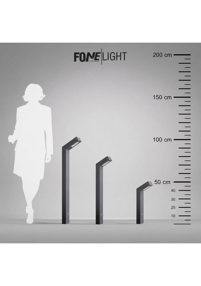 Polera Led Bahçe Aydınlatma Direği 50x90x800 Mm 18w Ip65 Alüminyum Dış Mekan Bollard Aydınlatma 3000k Peyzaj Yür