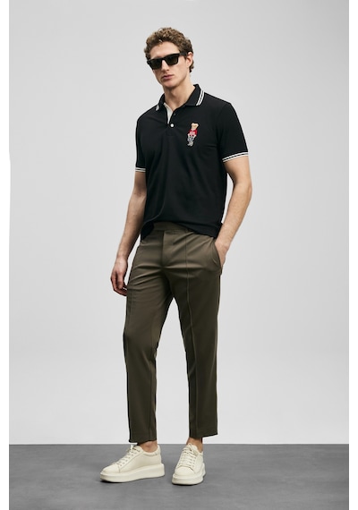 Lufian Brady Smart Erkek Polo Tişört Siyah Siyah 111040245100100 Siyah