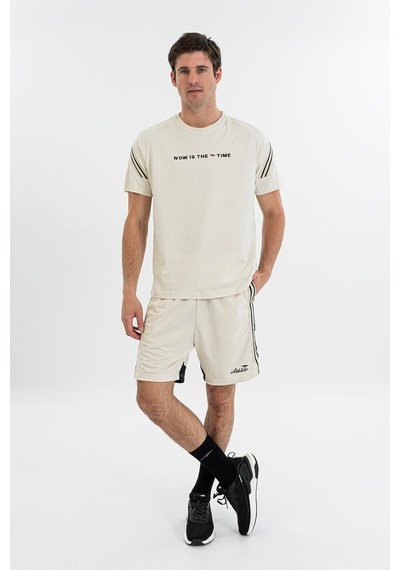 Maraton Comfort Erkek Bisiklet Yaka Taş- T-shirt Taş-