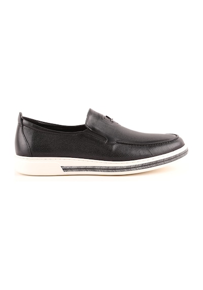 Lbr H1046 Erkek Deri Casual Ayakkabı Lacivert Siyah