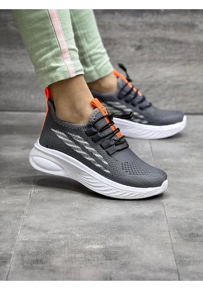 Tutınom Unisex Ortopedik Yumuşak Taban Günlük Yazlık Sneaker Spor Ayakkabı Turuncu