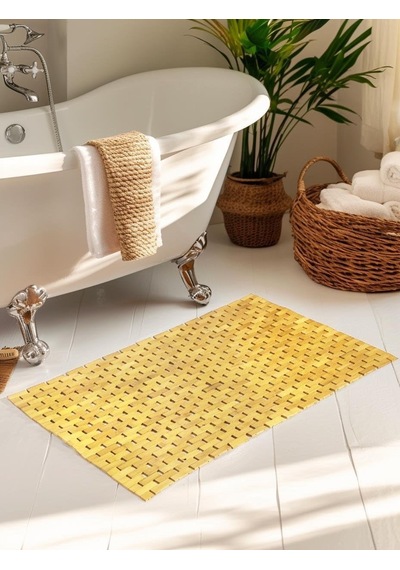 Lexroo Premium Bath Serisi 40x60 Cm Doğal Bambu Banyo Paspası Çok Renkli
