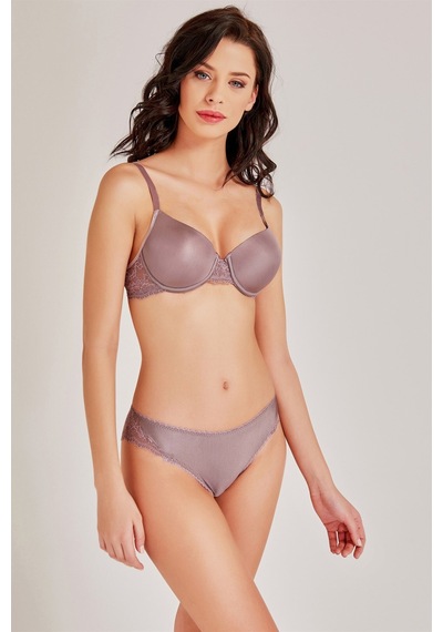 Magic Form Dantel Detaylı Klasik Push Up Destekli Sütyen- 3589 Çinko - 512785132 Çinko