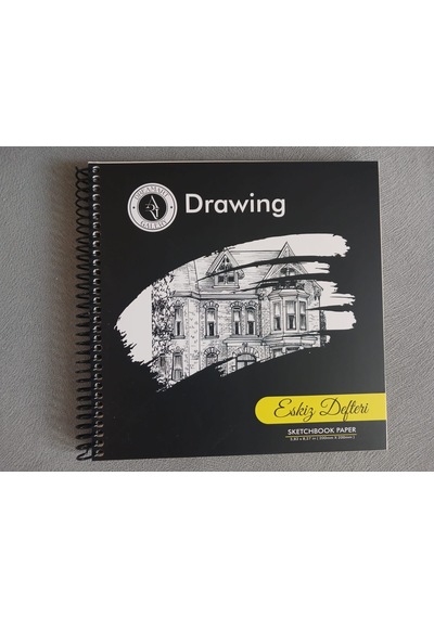 Dreamart Galery Eskiz Defteri 20x20 Cm 50 Yaprak Bej Kağıt Spiralli Karakalem Çizim Defteri