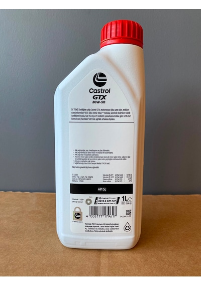 Castrol Gtx 20W-50 Sentetik Motor Yağı  1 L