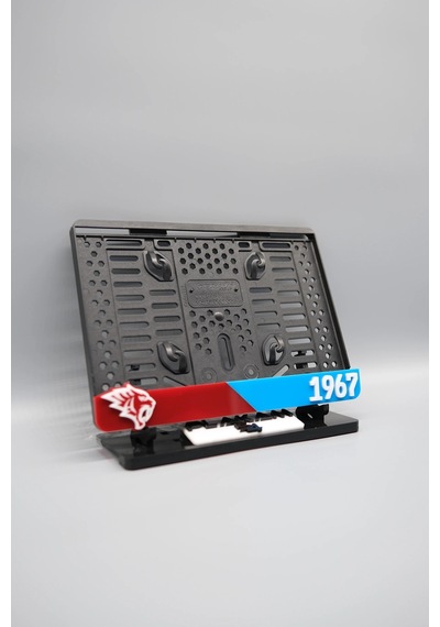 Bordo Mavi Taraftar 3d Kabartmalı Pleksi Motor Plakalığı - 848647844