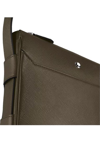 Montblanc Sartorial Deri Dikey Çapraz Çanta 221562 Haki