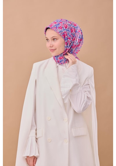 Silk Home Soft Eşarp 73091-06 Ekru, Çelik Mavi, Pembe, Mor