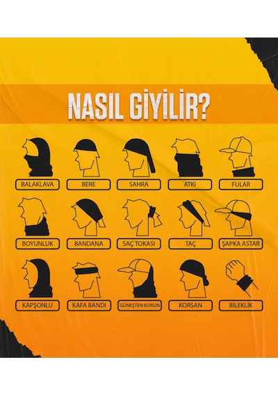 Musclecloth Çok Amaçlı Boyunluk Blue Pateh Mavi