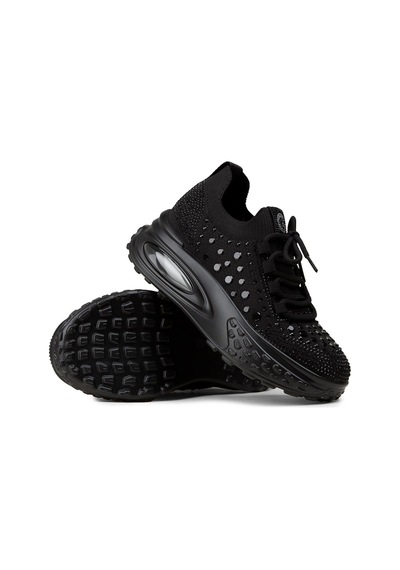 Deery Kadın Siyah Taş Detaylı Sneaker Ayakkabı - 26311zsyhp01 Siyah