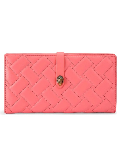 Kurt Geiger Kensington Soft Wallet 14x9 Cm, Yumuşak Deri Ve Kompakt Cüzdan Tasarımı Pembe