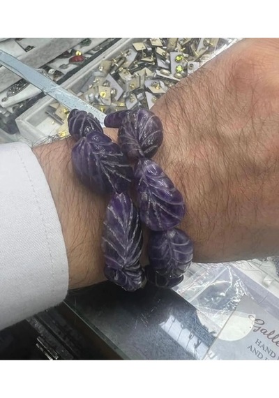Amatist Bileklik 331 Koyu Mor