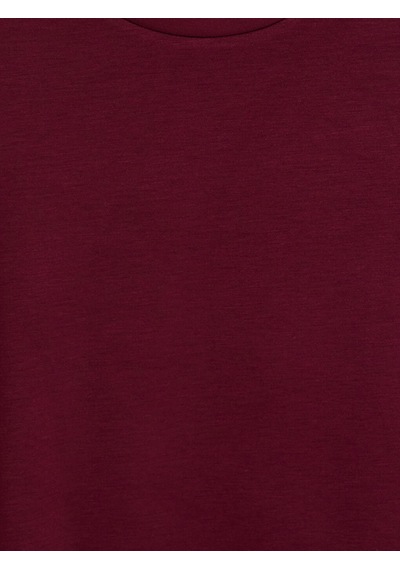 Lcw Petite Bordo Bisiklet Yaka Kadın Tişört