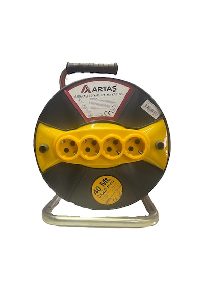 Artaş 4lü Elektrik Seyyar Makaralı Uzatma Kablo 3x2.5mm 40mt Diğer